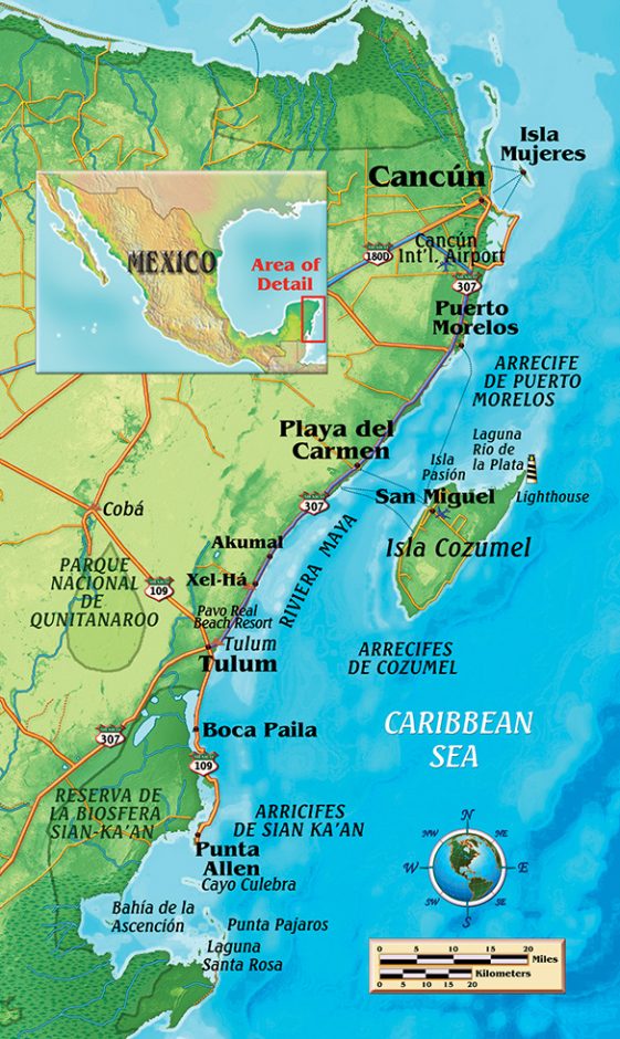 Ascension Bay Mexico Map Florida zip code map